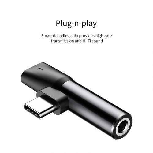 Adapteris Baseus L41 USB-C to Mini Jack 3.5mm + USB-C