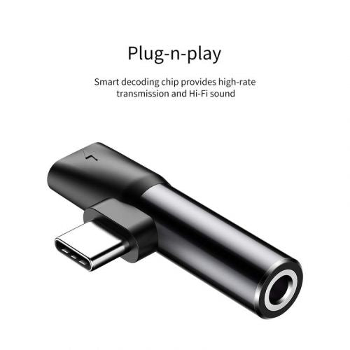 Adapteris Baseus L41 USB-C to Mini Jack 3.5mm + USB-C