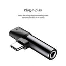 Adapteris Baseus L41 USB-C to Mini Jack 3.5mm + USB-C