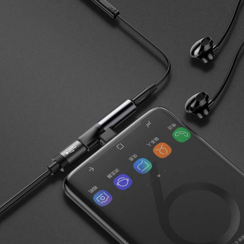 Adapteris Baseus L41 USB-C to Mini Jack 3.5mm + USB-C