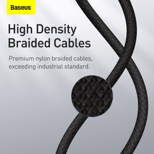 Câble de charge rapide tressé haute densité Baseus Type-C Lightning PD 20 W 1 m Noir (CATLGD-01)