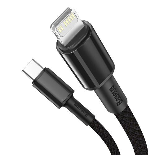 Câble de charge rapide tressé haute densité Baseus Type-C Lightning PD 20 W 1 m Noir (CATLGD-01)