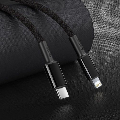 Câble de charge rapide tressé haute densité Baseus Type-C Lightning PD 20 W 1 m Noir (CATLGD-01)