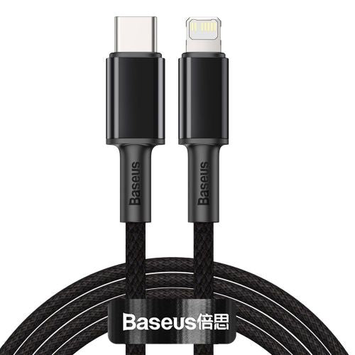 Câble de charge rapide tressé haute densité Baseus Type-C Lightning PD 20 W 2 m Noir (CATLGD-A01)