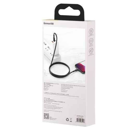 Câble de charge rapide tressé haute densité Baseus Type-C Lightning PD 20 W 2 m Noir (CATLGD-A01)