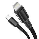 Baseus Type-C - Lightning High Density Braided Fast charging cable, PD 20W, 2m, Black (CATLGD-A01)