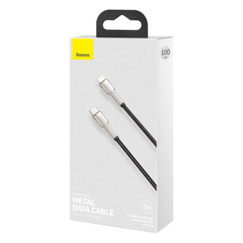 Câble de données baseus type-c - lightning série cafule pd 20 w 1 m noir catljk-a01