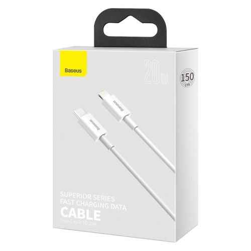 Baseus Type-C - Lightning Superior Series fast charging data cable PD 20W 1.5m White (CATLYS-B02)