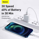 Baseus Type-C - Lightning Superior Series fast charging data cable PD 20W 1.5m White (CATLYS-B02)