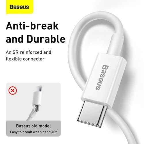 Baseus Type-C - Lightning Superior Series fast charging data cable PD 20W 1.5m White (CATLYS-B02)