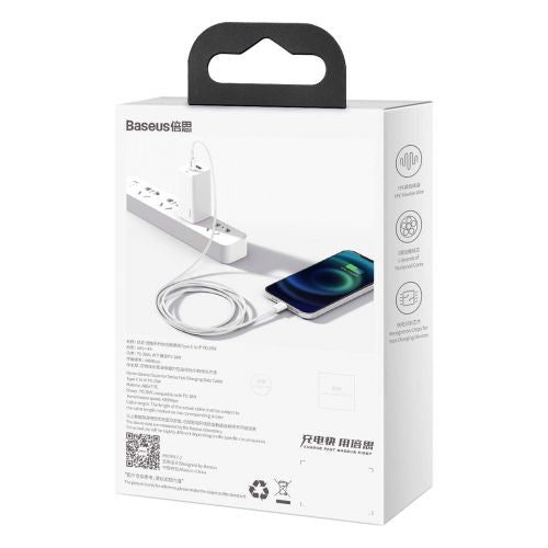 Baseus Superior Series Cable USB-C to Lightning, 20W, PD, 1,5m (white)