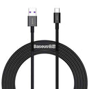Baseus Type-C Superior series fast charging data cable, 66W(11V/6A), 2m, Black (CATYS-A01)