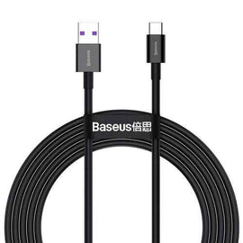 Baseus Type-C Superior series fast charging data cable, 66W(11V/6A), 2m, Black (CATYS-A01)
