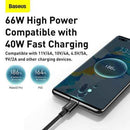 Baseus Type-C Superior series fast charging data cable, 66W(11V/6A), 2m, Black (CATYS-A01)