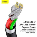 Baseus Type-C Superior series fast charging data cable, 66W(11V/6A), 2m, Black (CATYS-A01)