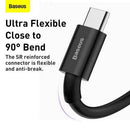 Baseus Type-C Superior series fast charging data cable, 66W(11V/6A), 2m, Black (CATYS-A01)
