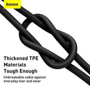 Baseus Type-C Superior series fast charging data cable, 66W(11V/6A), 2m, Black (CATYS-A01)