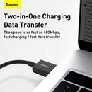 Baseus Type-C Superior series fast charging data cable, 66W(11V/6A), 2m, Black (CATYS-A01)