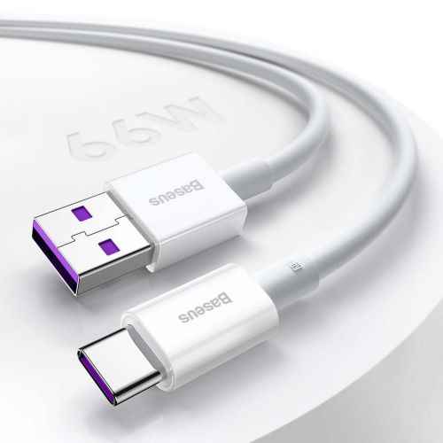 Baseus Type-C Superior series fast charging data cable 66W (11V/6A) 2m White (CATYS-A02)