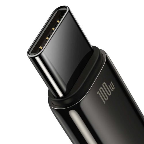 Câble Baseus Type-C Tungsten Gold 480 Mbit/s, 100 W, 2 m, noir (CAWJ000101)