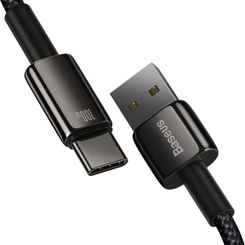 Câble Baseus Type-C Tungsten Gold 480 Mbit/s, 100 W, 2 m, noir (CAWJ000101)