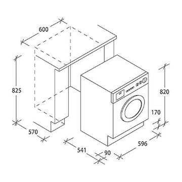 Laveuse-sécheuse encastrable CBD 485D1E/1-S