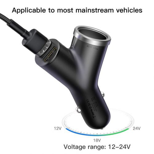 Baseus Y Type Car Charger 3.4A