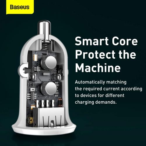 Lādētājs Baseus 2 x USB-A White
