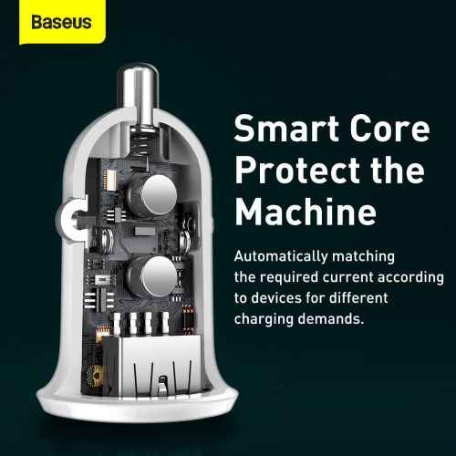 Baseus Grain Pro Car Charger USB-A 4.8A