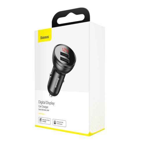Chargeur d'appareil mobile Baseus CCBX-0G Universel Noir, Gris Allume-cigare Auto