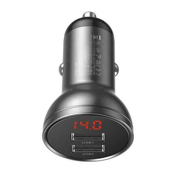 Baseus Digital Display Car Charger USB-A / 24W