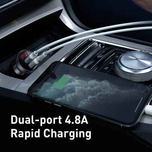 Chargeur d'appareil mobile Baseus CCBX-0G Universel Noir, Gris Allume-cigare Auto