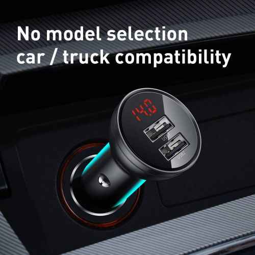 Chargeur d'appareil mobile Baseus CCBX-0G Universel Noir, Gris Allume-cigare Auto