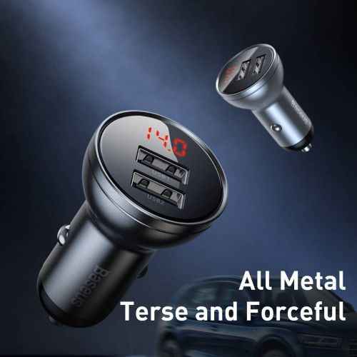 Baseus Digital Display Dual USB Car Charge 4.8A / 24W