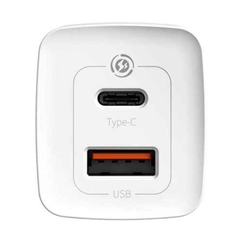 Baseus Travel Charger GaN2 Lite Quick Charger C+U QC 3.0 PD 3.0 65W EU White (CCGAN2L-B02)