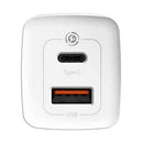 Baseus Travel Charger GaN2 Lite Quick Charger C+U QC 3.0 PD 3.0 65W EU White (CCGAN2L-B02)