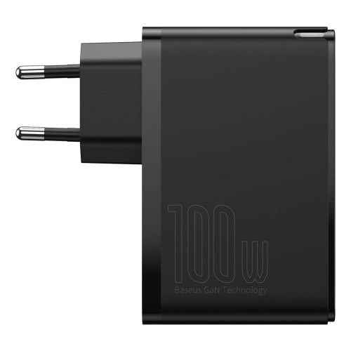 Baseus Travel Charger GaN2 Pro Quick wall charger C+C+U+U, PD 3.0, QC 4.0+, 100W EU Black (CCGAN2P-L01)