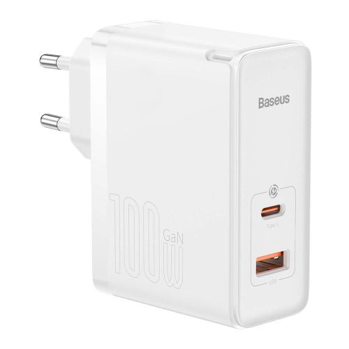 Lādētājs Baseus GaN5 Pro 1x USB-A 1x USB-C White