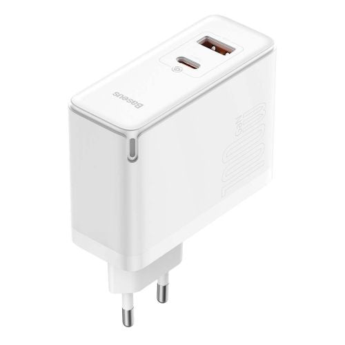 Lādētājs Baseus GaN5 Pro 1x USB-A 1x USB-C White