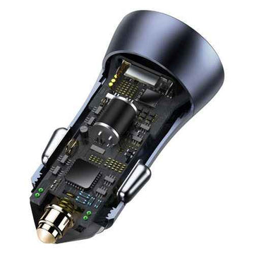 Baseus Golden Contactor Pro car charger, 2x USB, 40W (gray)