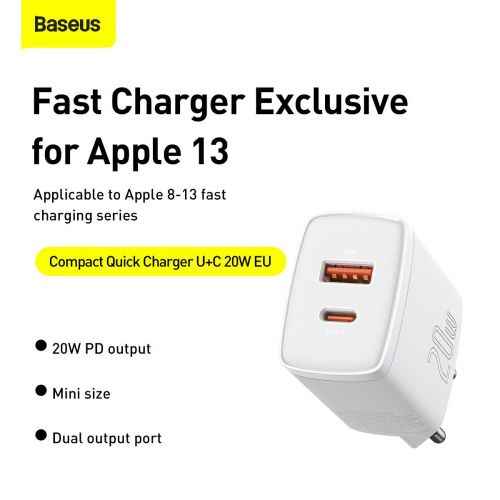 Baseus CCXJ-B02 Travel Charger USB-C 20W