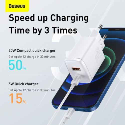 Baseus CCXJ-B02 Travel Charger USB-C 20W