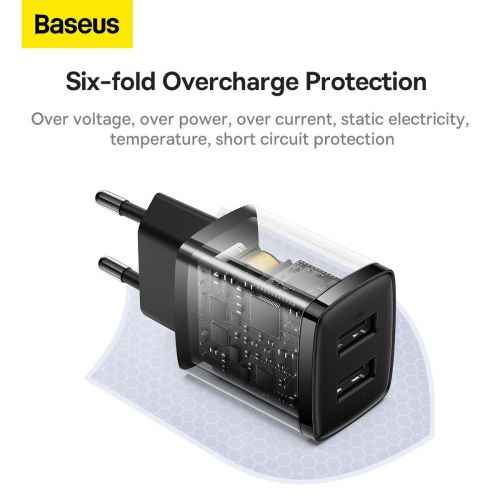 Baseus Compact Wall Charger 2x USB / 10.5W