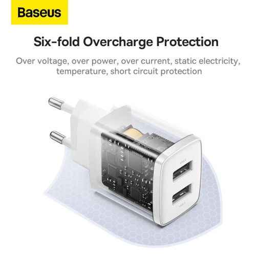 Baseus Compact Wall Charger 2 x USB / 10,5w