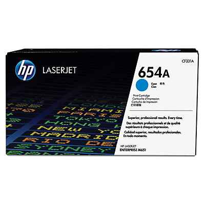 Toner Original HP Cyan, nr.654A, pentru LaserJet M651 series, 15K, (timbru verde 1.2 lei) , "CF331A"