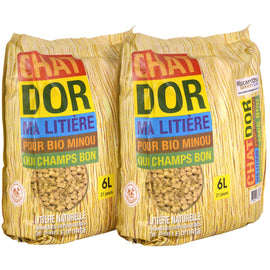 Litière pour chat chatdor - 2 sacs de Litière chat d'or