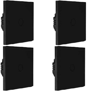 Interrupteur tactile en verre trempé CRYSTAL - Noir