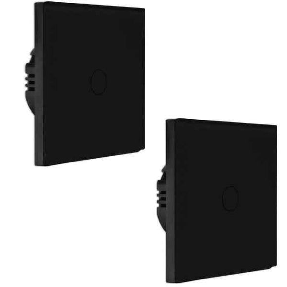 Interrupteur tactile en verre trempé CRYSTAL - Noir