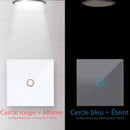 Interrupteur tactile en verre trempé blanc - CRYSTAL