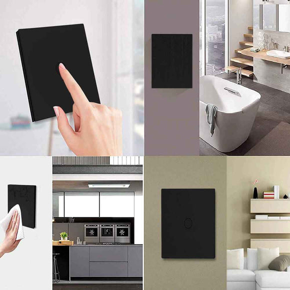 Interrupteur tactile en verre trempé CRYSTAL - Noir